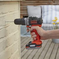 Дриль-шуруповерт акумуляторний безщітковий ударний BLACK+DECKER BDCHD12S1