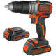Дриль-шуруповерт акумуляторний безщітковий ударний BLACK+DECKER BL188KB
