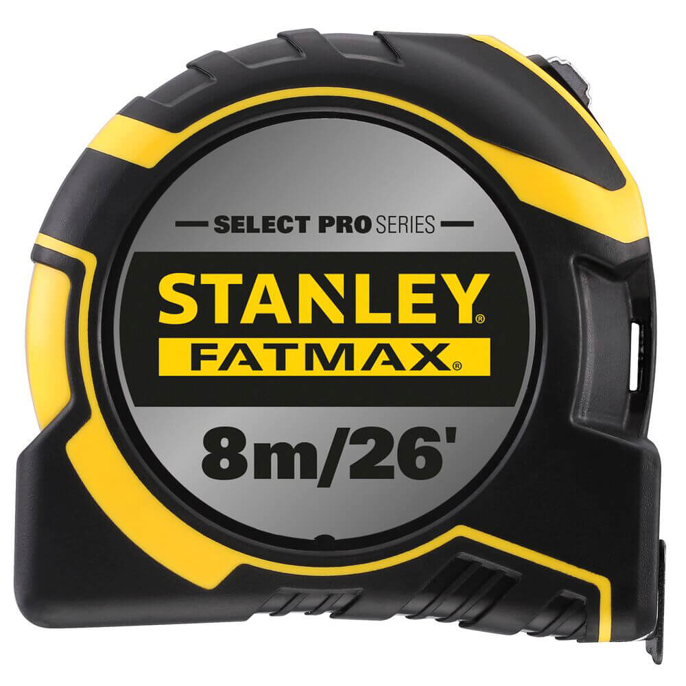 Рулетка вимірювальна FatMax®Autolock довжиною 8 м/26, шириною 25 мм, в обгумованому корпусі, з подвійною шкалою STANLEY FMHT43243-0