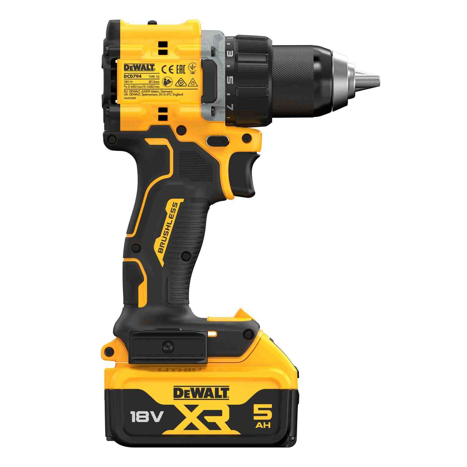 Дриль-шуруповерт акумуляторний безщітковий DeWALT DCD794P2T