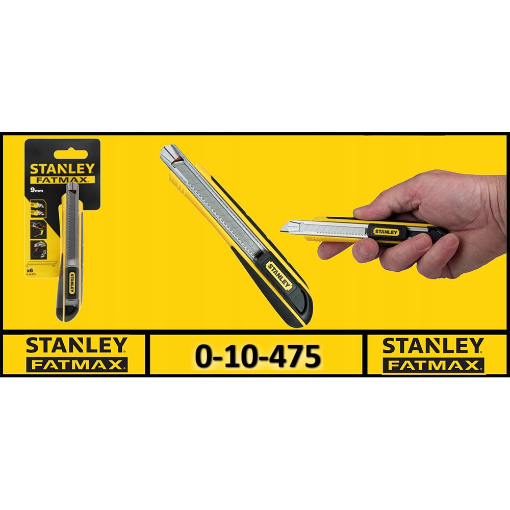 Ніж FatMax Cartridge довжиною 138 мм з лезом шириною 9 мм з сегментами, що відламуються STANLEY 0-10-475