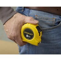 Рулетка вимірювальна GLOBAL TAPE довжиною 8 м, шириною 25 мм, в пластмасовому корпусі STANLEY 0-30-457